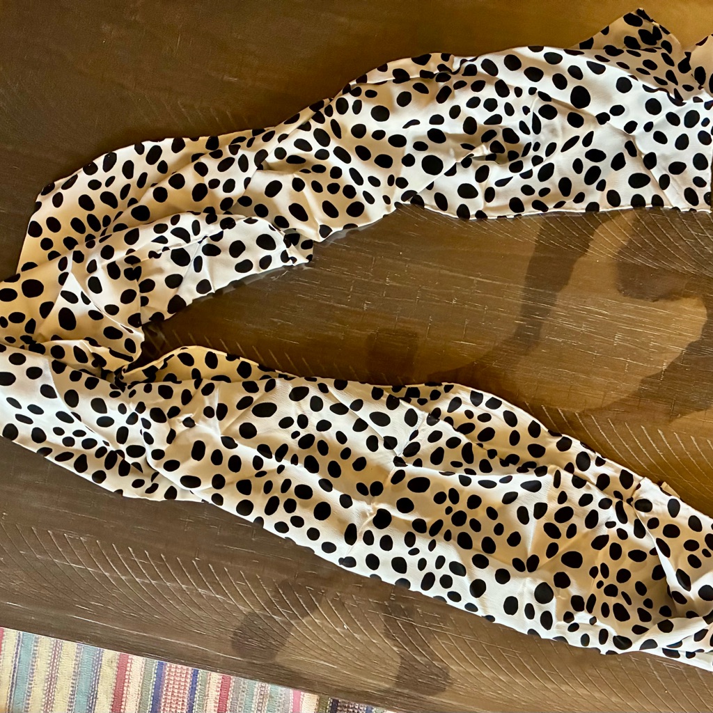 Polka Dot Scarf In Black And White